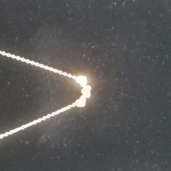 Triple Hearts Charm Adjustable Gold Plated Necklace - Picture 4 of 4